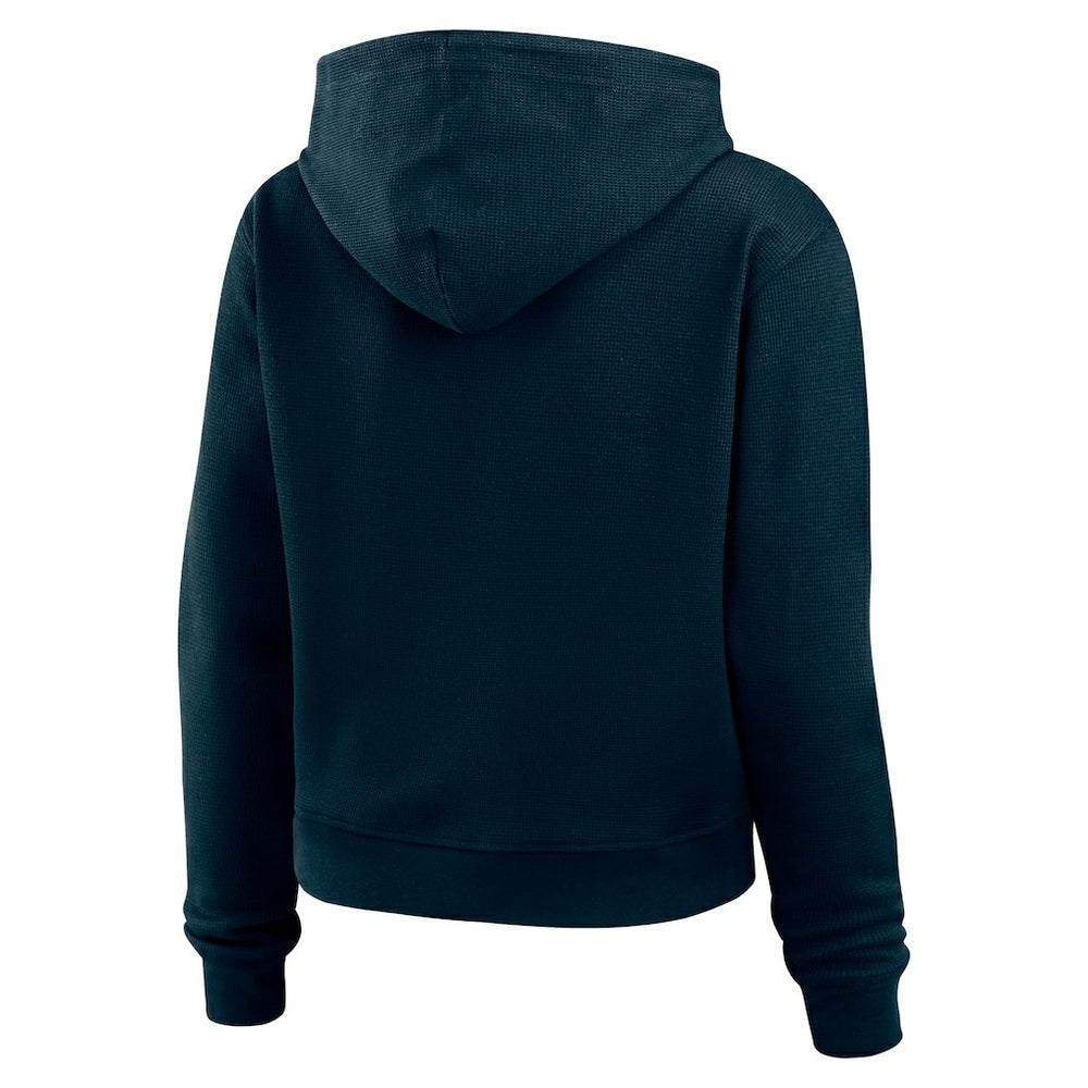 Chicago Bears WEAR by Erin Andrews Women's Waffle Hoodie Pullover Top - Navy Hoodies