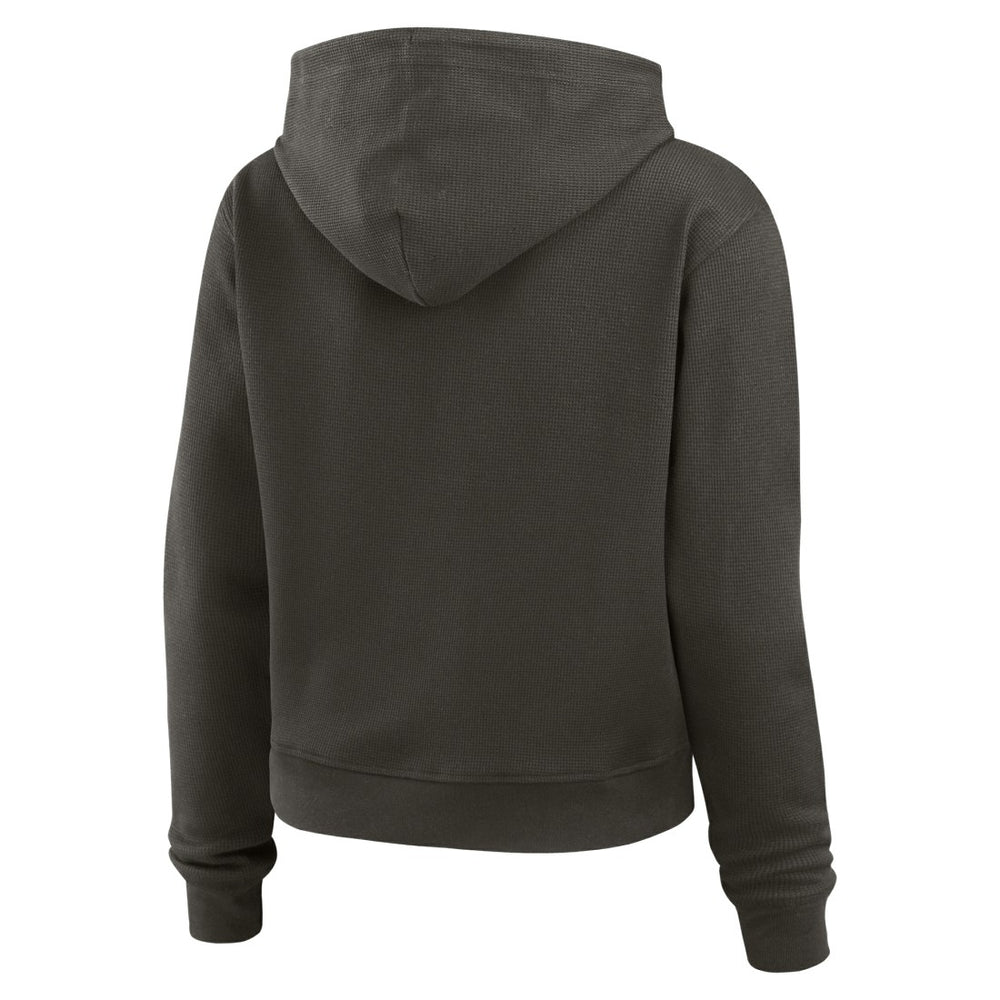 Tampa Bay Buccaneers WEAR by Erin Andrews Women's Waffle Hoodie Pullover Top - Pewter Hoodies