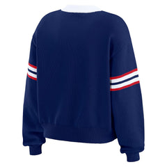 New York Giants WEAR by Erin Andrews Women's Lace-Up Pullover Sweatshirt - Royal Pullover