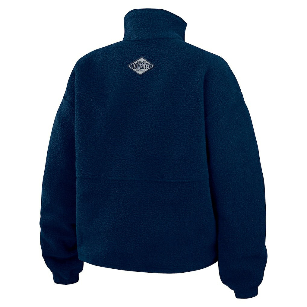 Dallas Cowboys WEAR by Erin Andrews Women's Polar Fleece Half-Zip Jacket - Navy Jackets