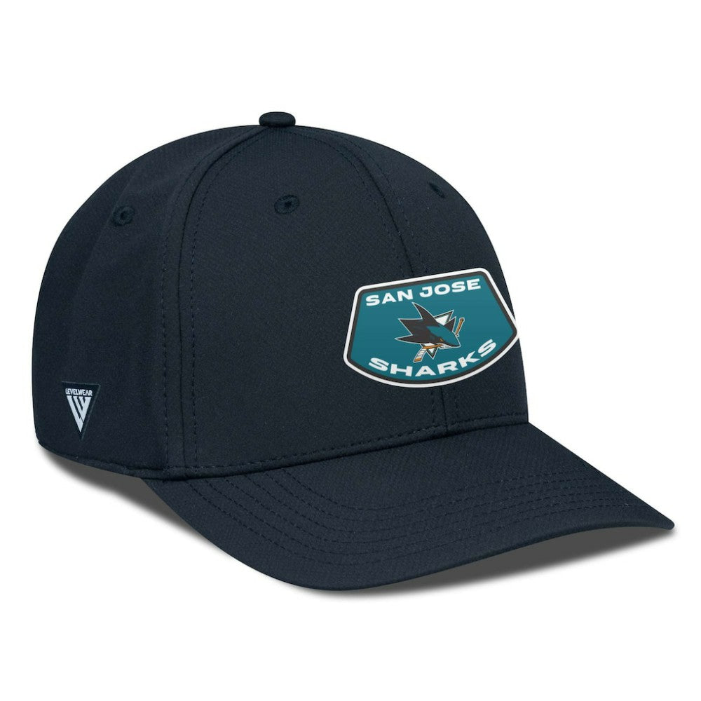 San Jose Sharks Levelwear Rise Skylight Flex Hat - Black | US 201570513