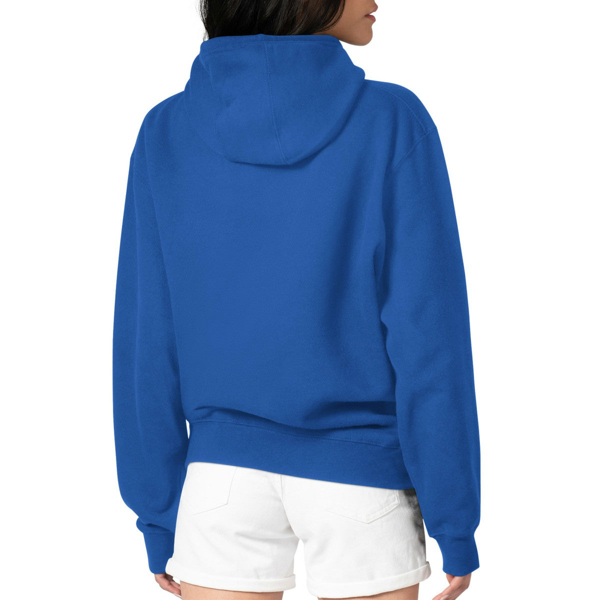 New York Knicks G-III 4Her by Carl Banks Women's Team Collage Graphic Fleece Pullover Hoodie Blue