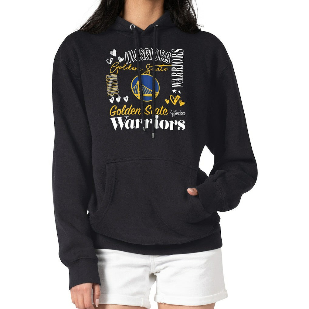 Golden State Warriors G-III 4Her by Carl Banks Women's Team Collage Graphic Fleece Pullover Hoodie Black