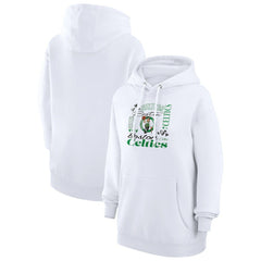 Boston Celtics G-III 4Her by Carl Banks Women's Team Collage Graphic Fleece Pullover Hoodie White outlet