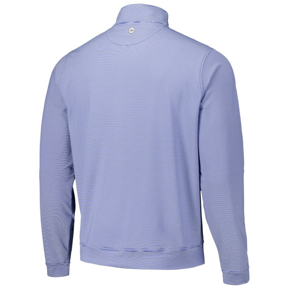 Texas Rangers Peter Millar Perth Sugar Stripe Performance Quarter-Zip Top - Royal Tops