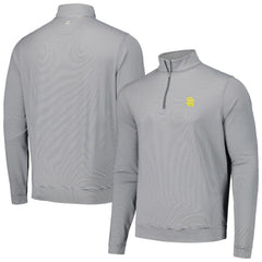 San Diego Padres Peter Millar Perth Sugar Stripe Performance Quarter-Zip Top - Black Tops