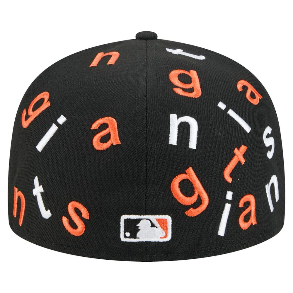 San Francisco Giants New Era Team Confetti 59FIFTY Fitted Hat - Black Hats