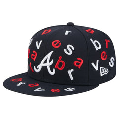 Atlanta Braves New Era Team Confetti 59FIFTY Fitted Hat - Navy Hats