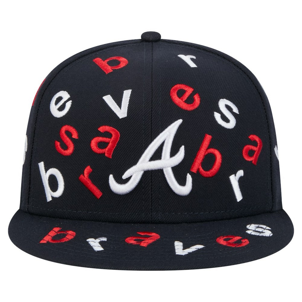 Atlanta Braves New Era Team Confetti 59FIFTY Fitted Hat - Navy Hats