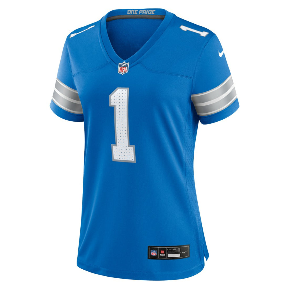 Number 1 Mom Detroit Lions Game Jersey - Blue Jerseys