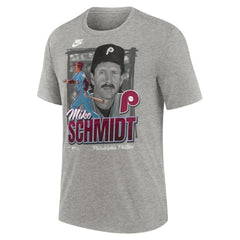Mike Schmidt Philadelphia Phillies Nike Cooperstown Collection Player Local T-Shirt - Heather Gray T-shirts