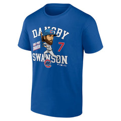 Dansby Swanson Chicago Cubs Fanatics Hometown Caricature T-Shirt - Royal T-shirts