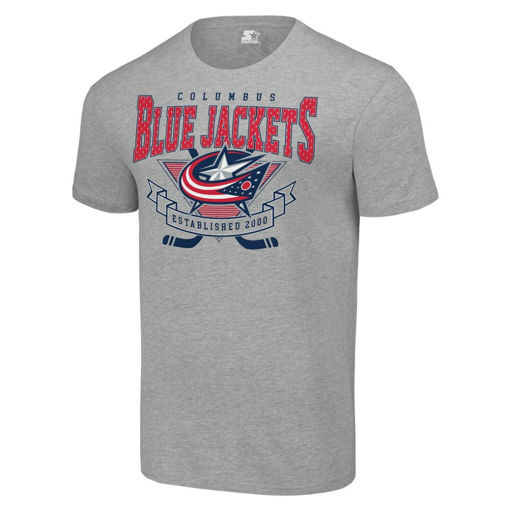 Columbus Blue Jackets Starter Team Logo Graphic T-Shirt - Heather Gray | US 201591713