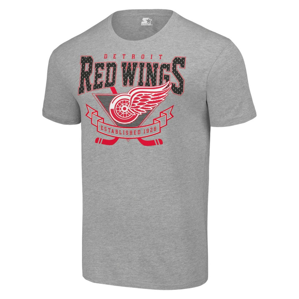 Detroit Red Wings Starter Team Logo Graphic T-Shirt - Heather Gray | US 201591715