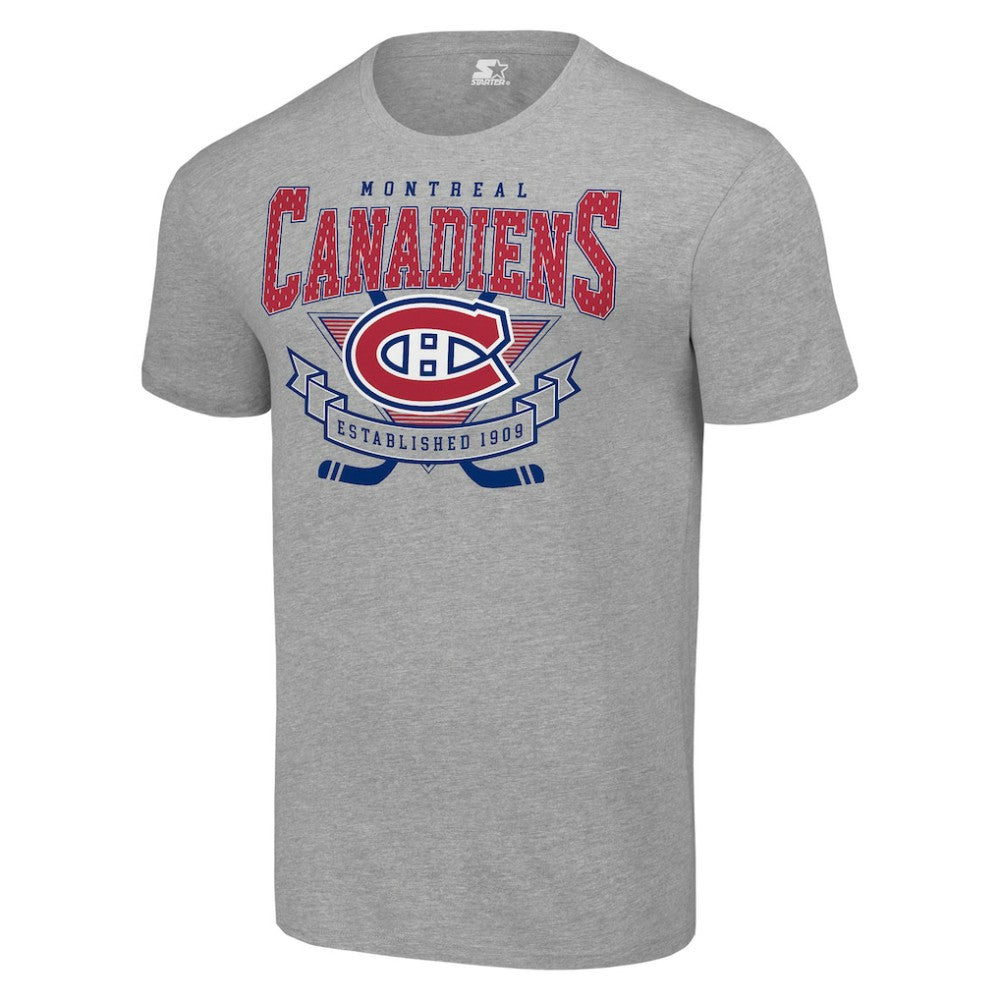 Montreal Canadiens Starter Team Logo Graphic T-Shirt - Heather Gray | US 201591720