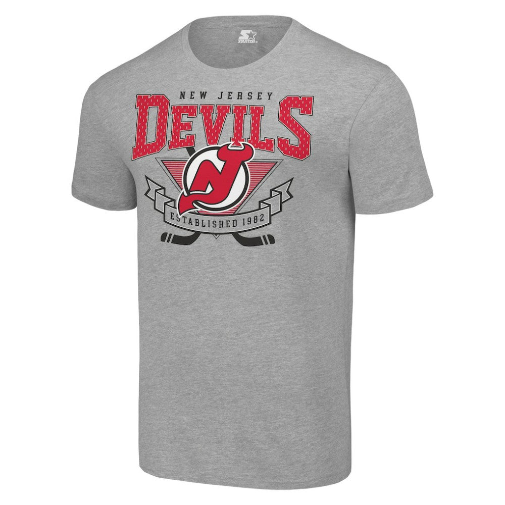 New Jersey Devils Starter Team Logo Graphic T-Shirt - Heather Gray | US 201591722