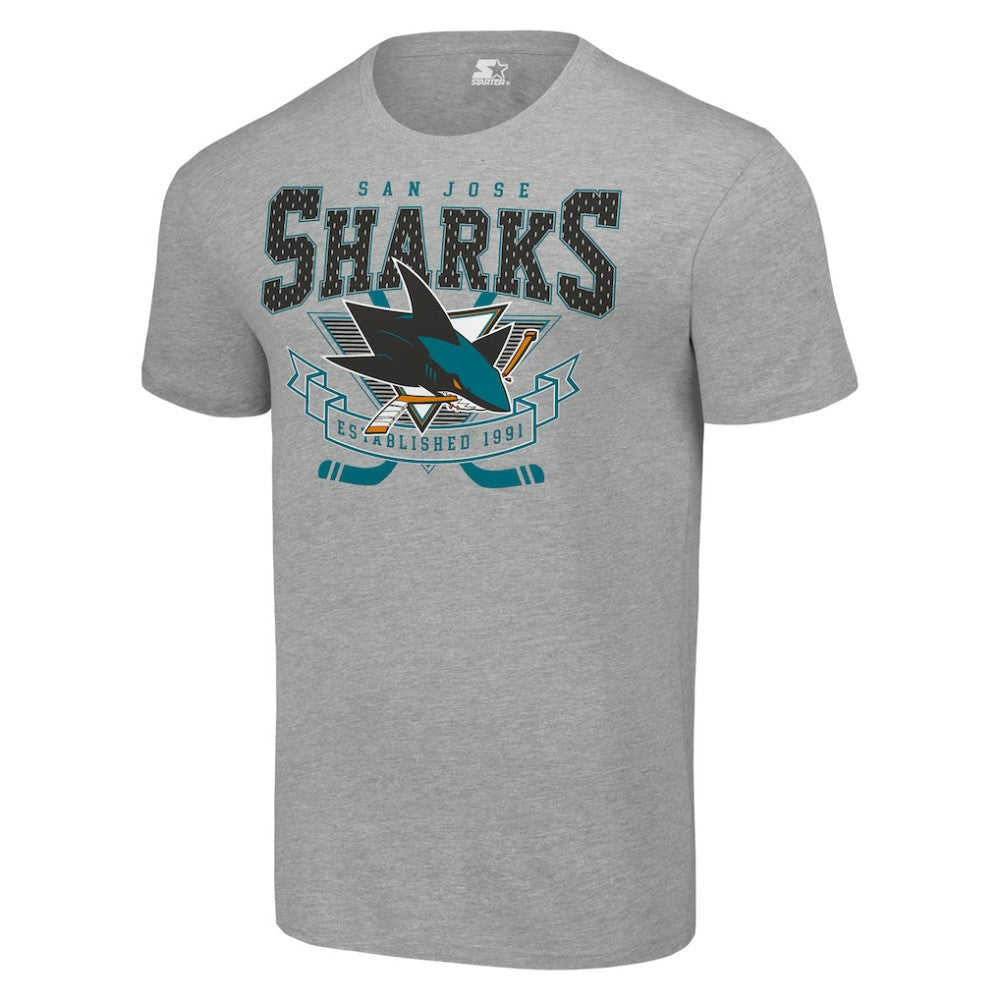 San Jose Sharks Starter Team Logo Graphic T-Shirt - Heather Gray | US 201591730