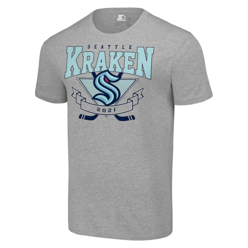 Seattle Kraken Starter Team Logo Graphic T-Shirt - Heather Gray | US 201591732
