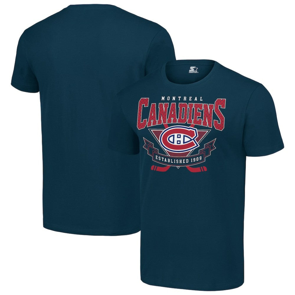 Montreal Canadiens Starter Team Logo Graphic T-Shirt - Navy | US 201591736