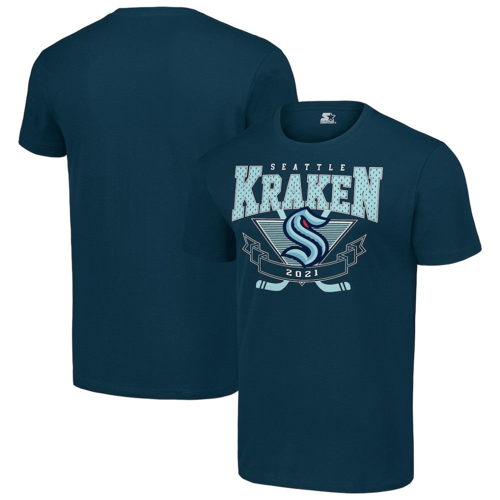 Seattle Kraken Starter Team Logo Graphic T-Shirt - Deep Sea Blue | US 201591738