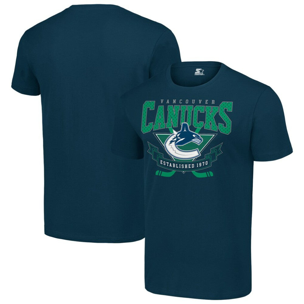 Vancouver Canucks Starter Team Logo Graphic T-Shirt - Navy | US 201591743