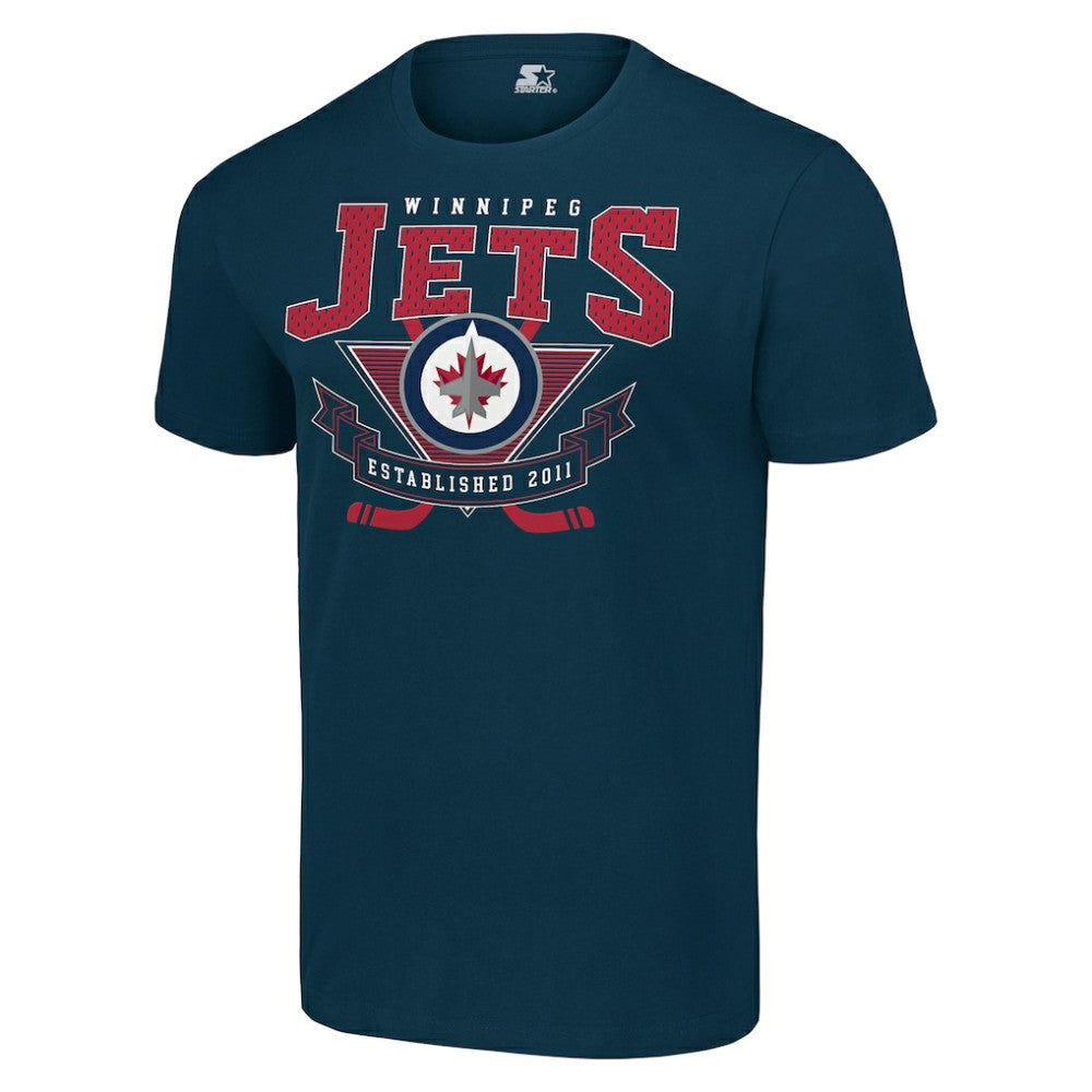 Winnipeg Jets Starter Team Logo Graphic T-Shirt - Navy | US 201591745
