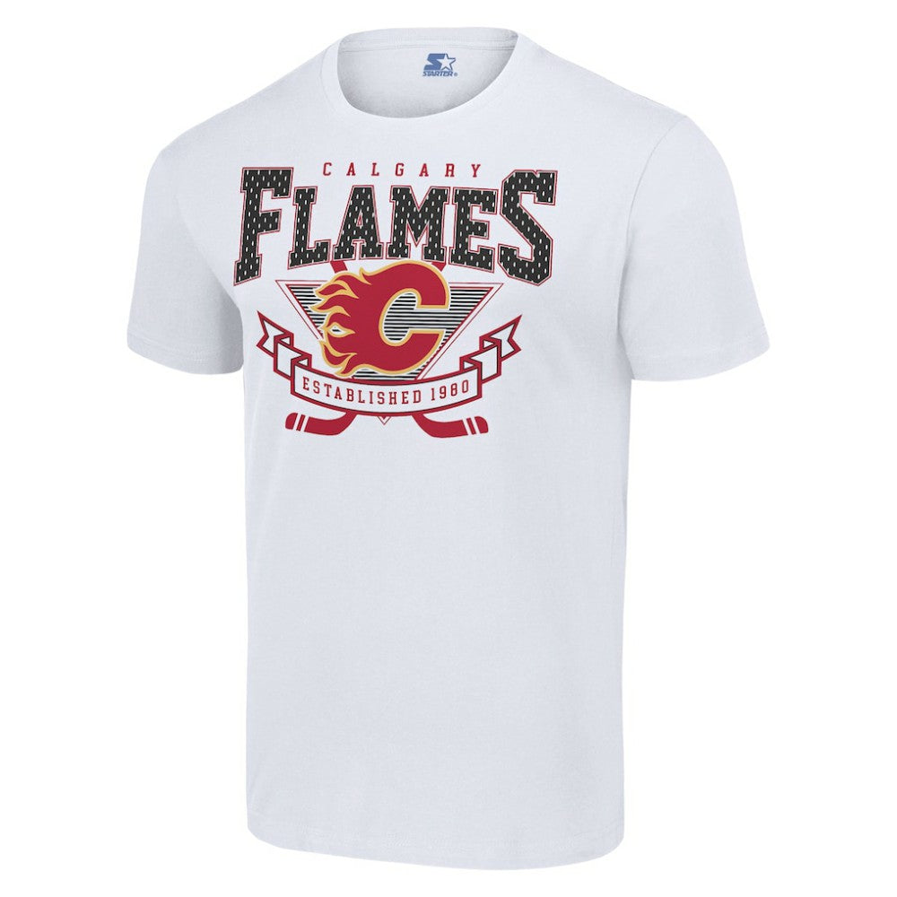 Calgary Flames Starter Team Logo Graphic T-Shirt - White | US 201591763
