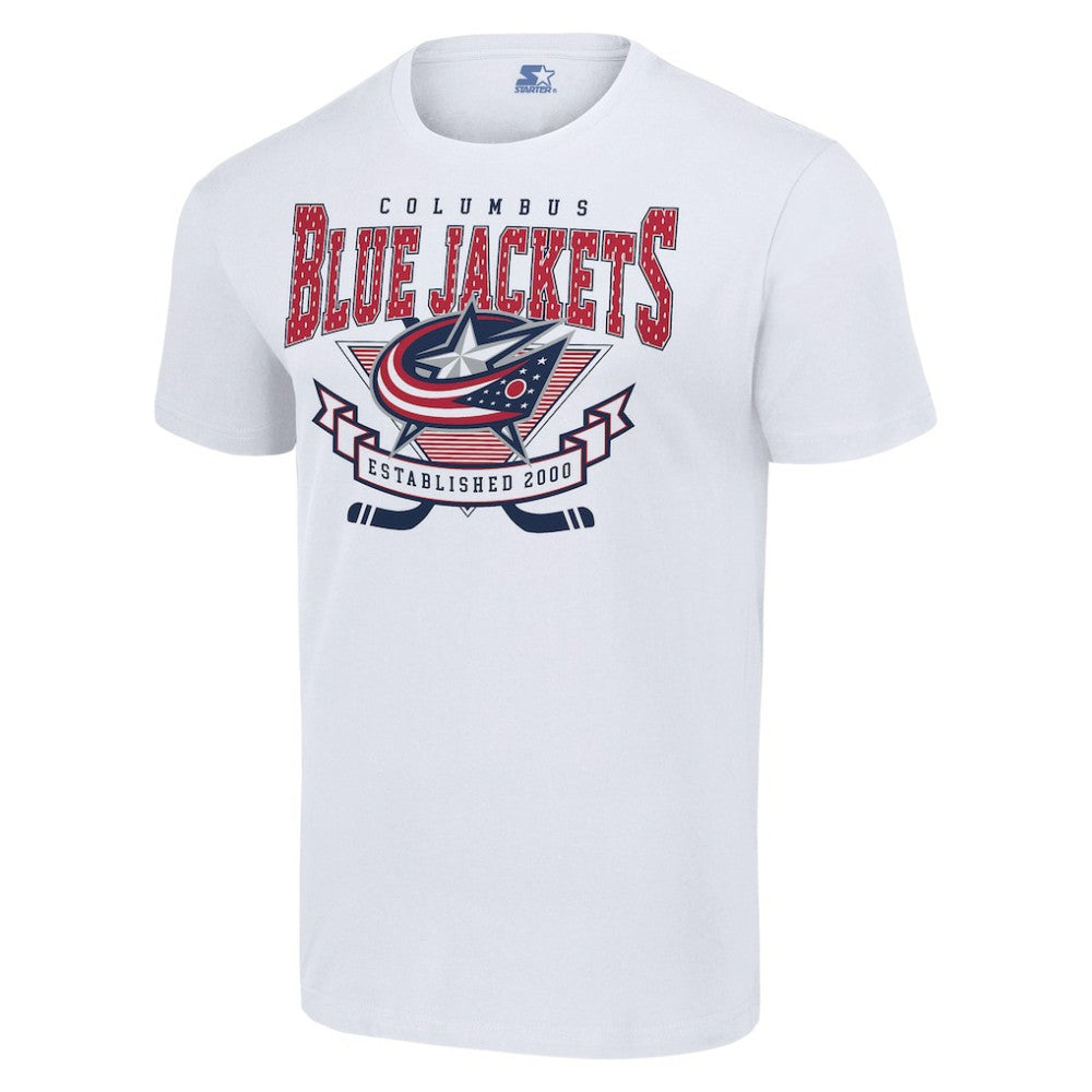 Columbus Blue Jackets Starter Team Logo Graphic T-Shirt - White | US 201591773