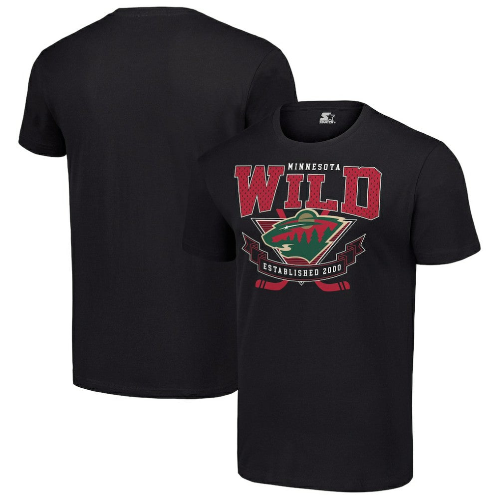 Minnesota Wild Starter Team Logo Graphic T-Shirt - Black | US 201591778