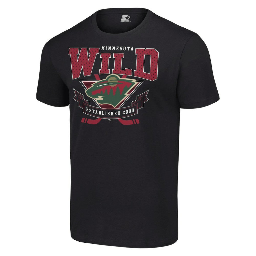 Minnesota Wild Starter Team Logo Graphic T-Shirt - Black | US 201591778