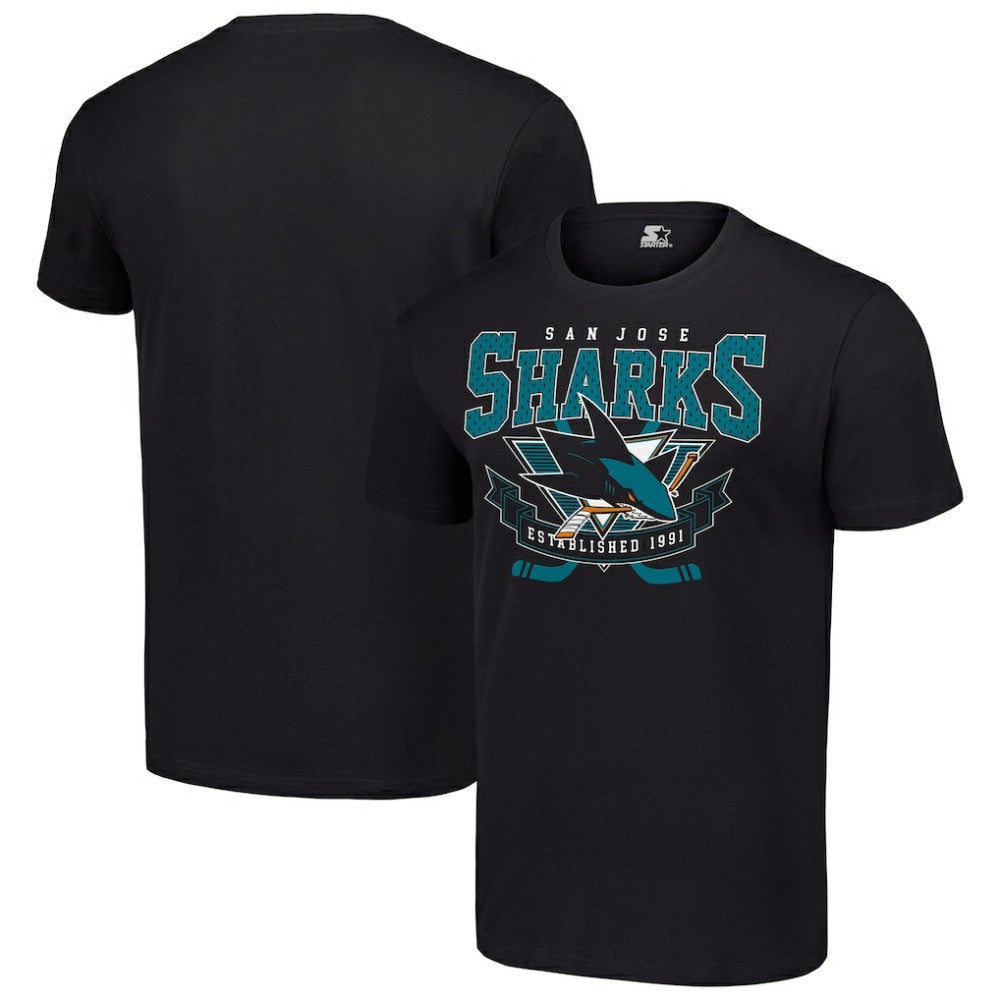 San Jose Sharks Starter Team Logo Graphic T-Shirt - Black | US 201591783