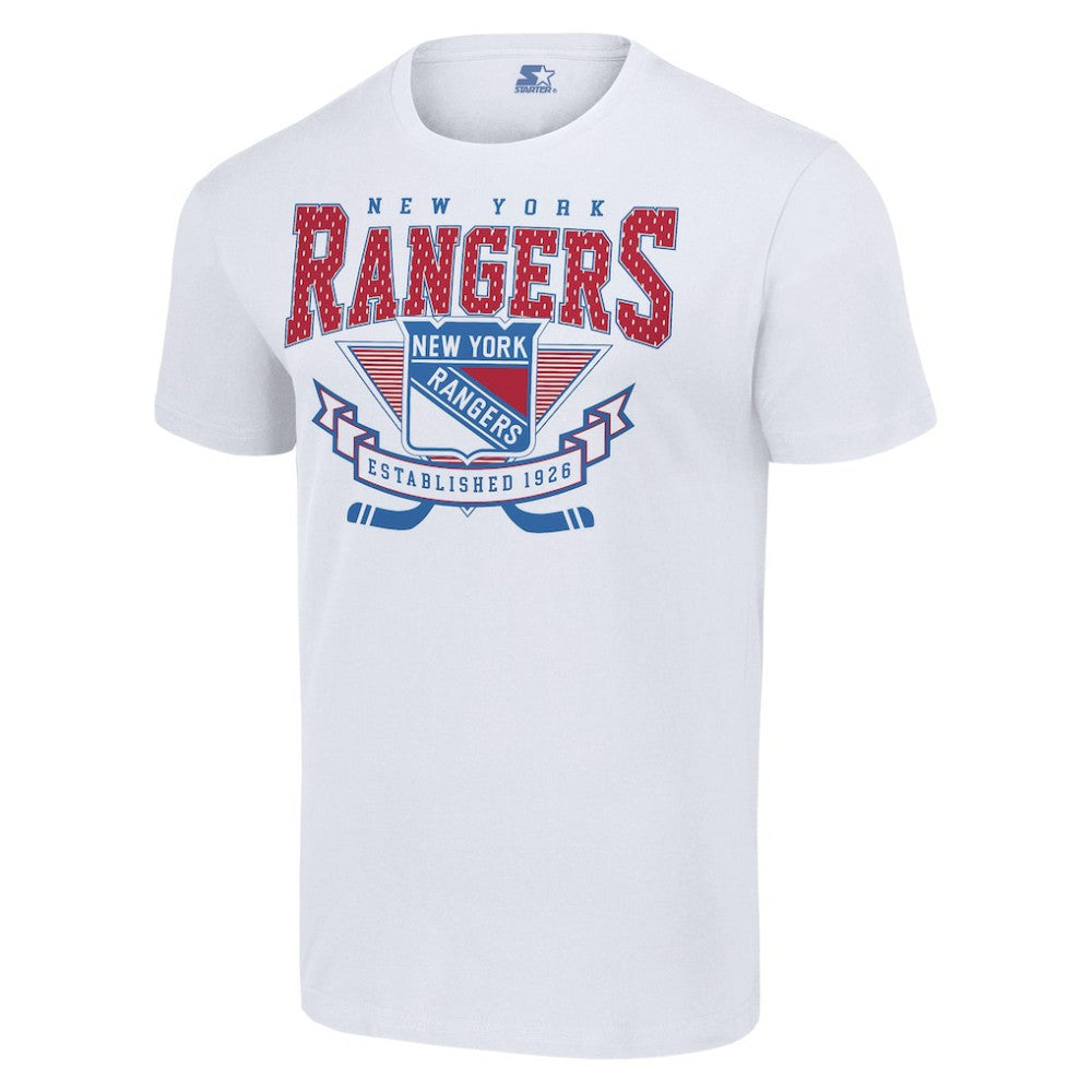 New York Rangers Starter Team Logo Graphic T-Shirt - White | US 201591814
