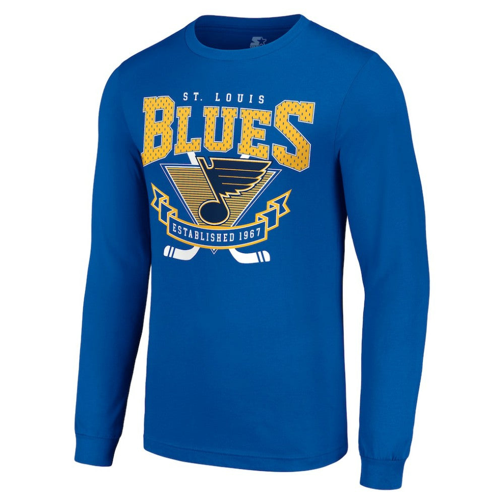 St. Louis Blues Starter Team Logo Graphic Long Sleeve T-Shirt - Blue | US 201591819