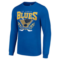 St. Louis Blues Starter Team Logo Graphic Long Sleeve T-Shirt - Blue | US 201591819