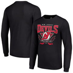 New Jersey Devils Starter Team Logo Graphic Long Sleeve T-Shirt - Black | US 201591824