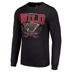 Minnesota Wild Starter Team Logo Graphic Long Sleeve T-Shirt - Black | US 201591830