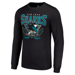 San Jose Sharks Starter Team Logo Graphic Long Sleeve T-Shirt - Black | US 201591840