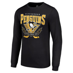 Pittsburgh Penguins Starter Team Logo Graphic Long Sleeve T-Shirt - Black | US 201591842