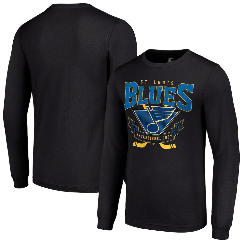St. Louis Blues Starter Team Logo Graphic Long Sleeve T-Shirt - Black | US 201591850