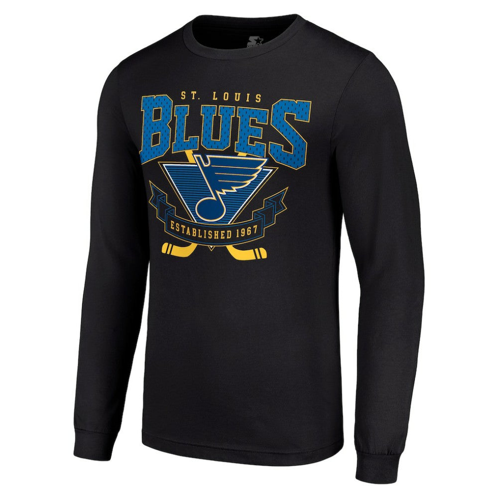 St. Louis Blues Starter Team Logo Graphic Long Sleeve T-Shirt - Black | US 201591850