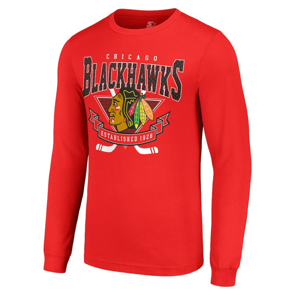 Chicago Blackhawks Starter Team Logo Graphic Long Sleeve T-Shirt - Red | US 201591867