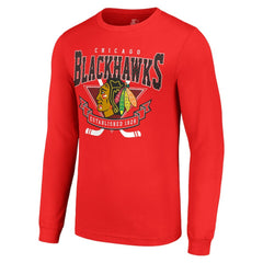 Chicago Blackhawks Starter Team Logo Graphic Long Sleeve T-Shirt - Red | US 201591867