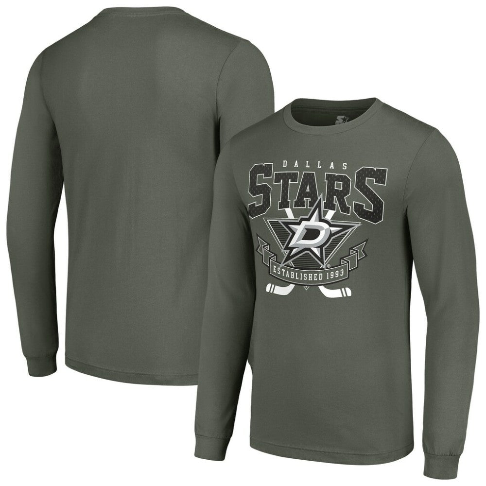 Dallas Stars Starter Team Logo Graphic Long Sleeve T-Shirt - Olive | US 201591871