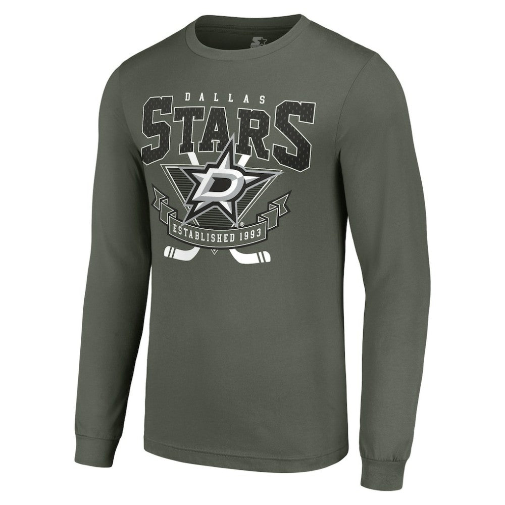 Dallas Stars Starter Team Logo Graphic Long Sleeve T-Shirt - Olive | US 201591871