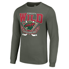 Minnesota Wild Starter Team Logo Graphic Long Sleeve T-Shirt - Olive | US 201591872