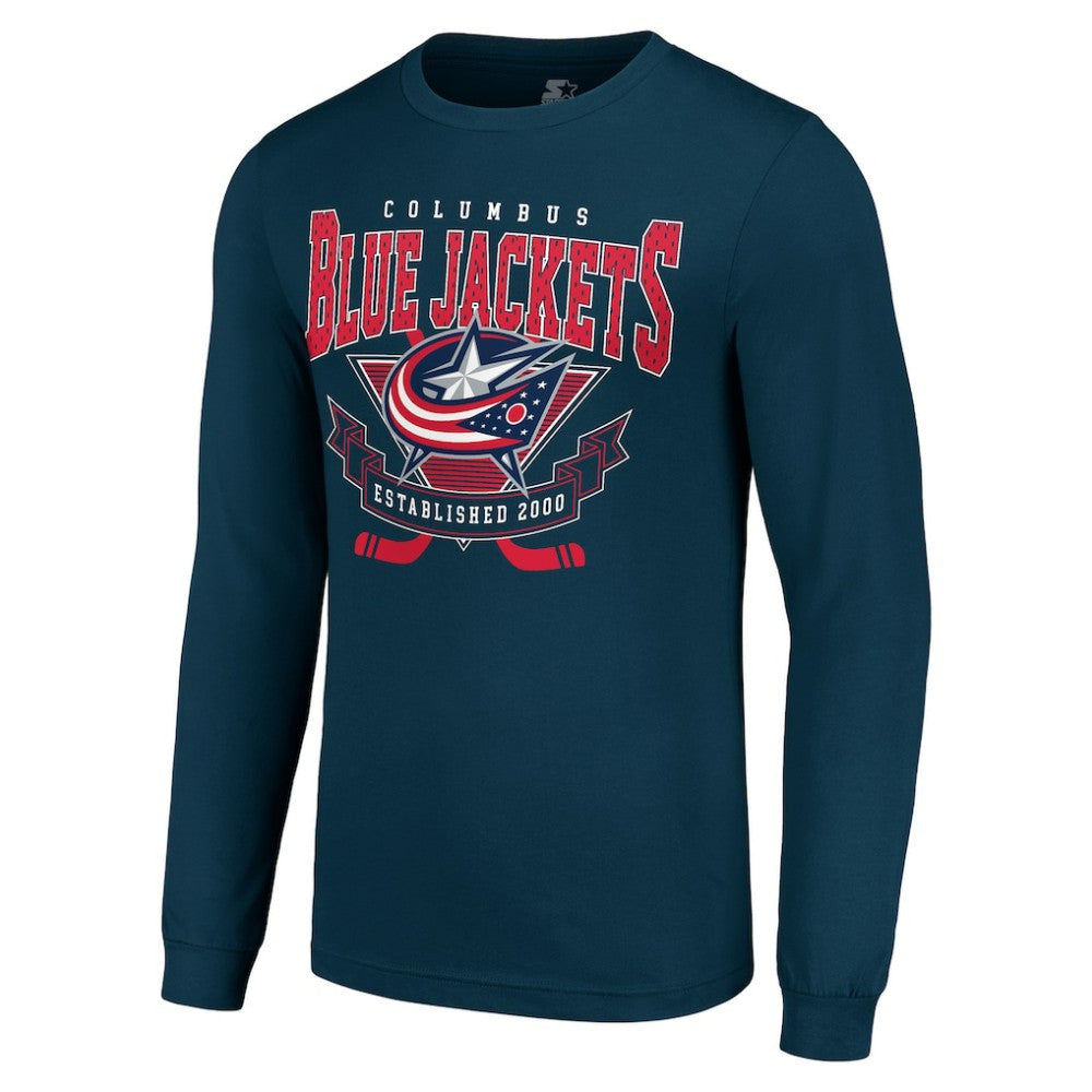Columbus Blue Jackets Starter Team Logo Graphic Long Sleeve T-Shirt - Navy | US 201591873