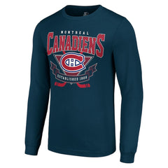 Montreal Canadiens Starter Team Logo Graphic Long Sleeve T-Shirt - Navy | US 201591875