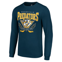 Nashville Predators Starter Team Logo Graphic Long Sleeve T-Shirt - Navy | US 201591876