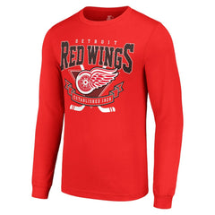 Detroit Red Wings Starter Team Logo Graphic Long Sleeve T-Shirt - Red | US 201591880