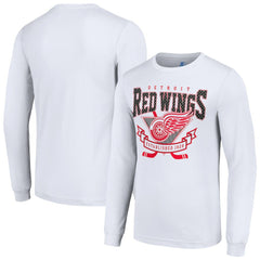 Detroit Red Wings Starter Team Logo Graphic Long Sleeve T-Shirt - White | US 201591882